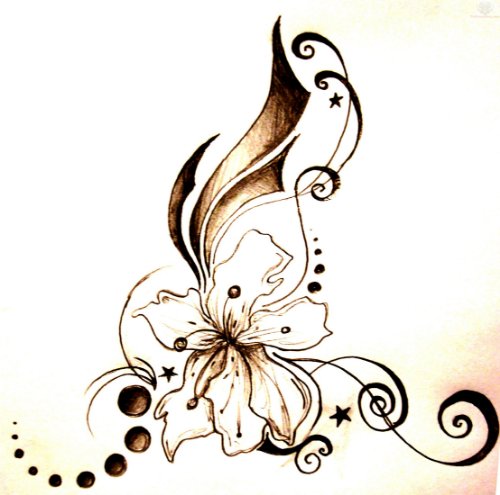 Amazing Flower Lowerback Tattoo Design